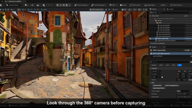 Scene to HDRI: Look Through Camera